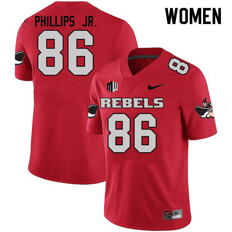 Women #86 Marcus Phillips Jr. UNLV Rebels College Football Jerseys Sale-Scarlet - Click Image to Close